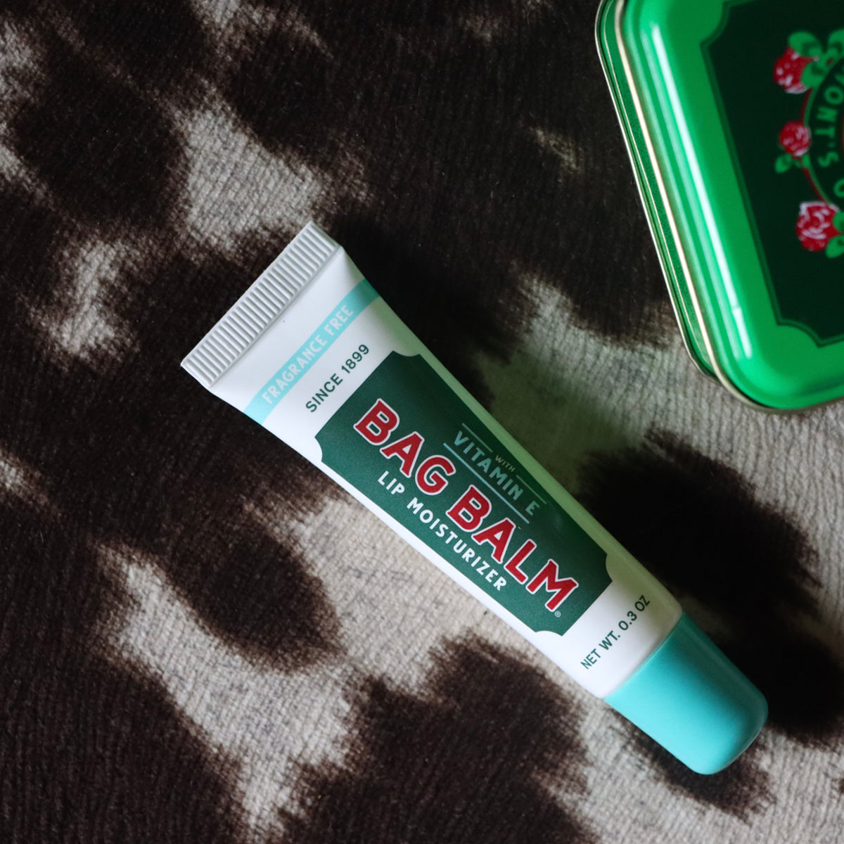 A tube of Bag Balm Lip Moisturizer