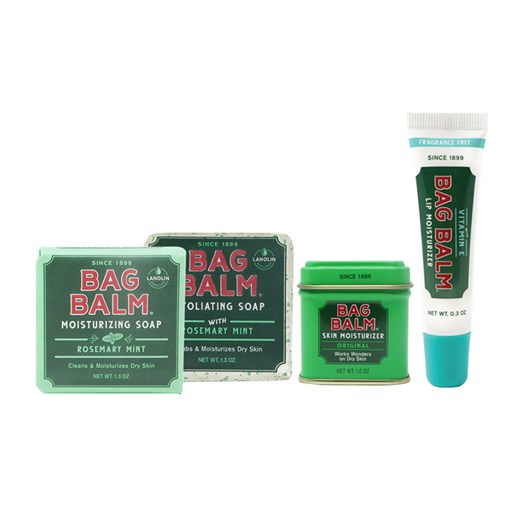 Bag Balm travel soaps, Mini Tin, and lip balm