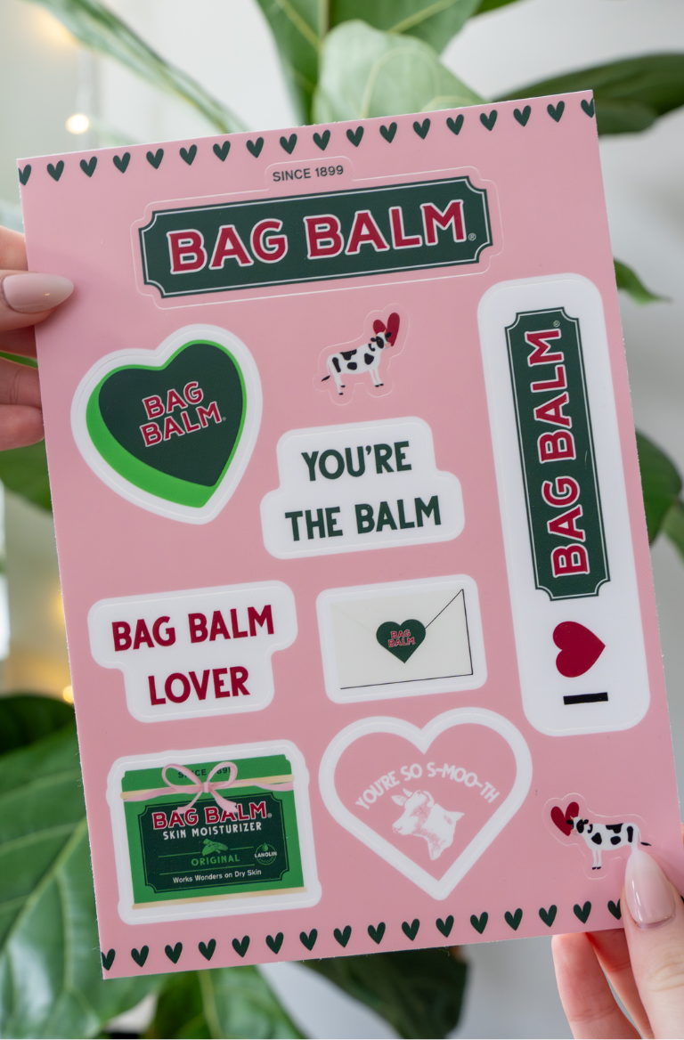 Bag Balm Valentines Day Sticker Sheet