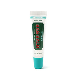 A tube of Bag Balm lip moisturizer